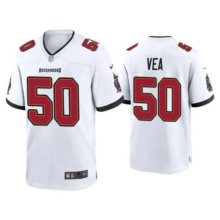 Men Tampa Bay Buccaneers 50 Vita Vea Nike White Game NFL Jersey